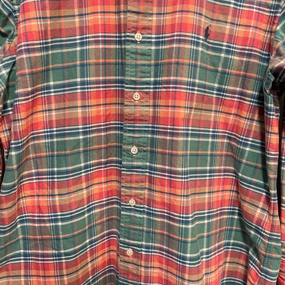 Polo Ralph Lauren-Mens-Large-Easter Plaid-Multicolor-Button Down-Long Sleeve - Picture 11 of 12